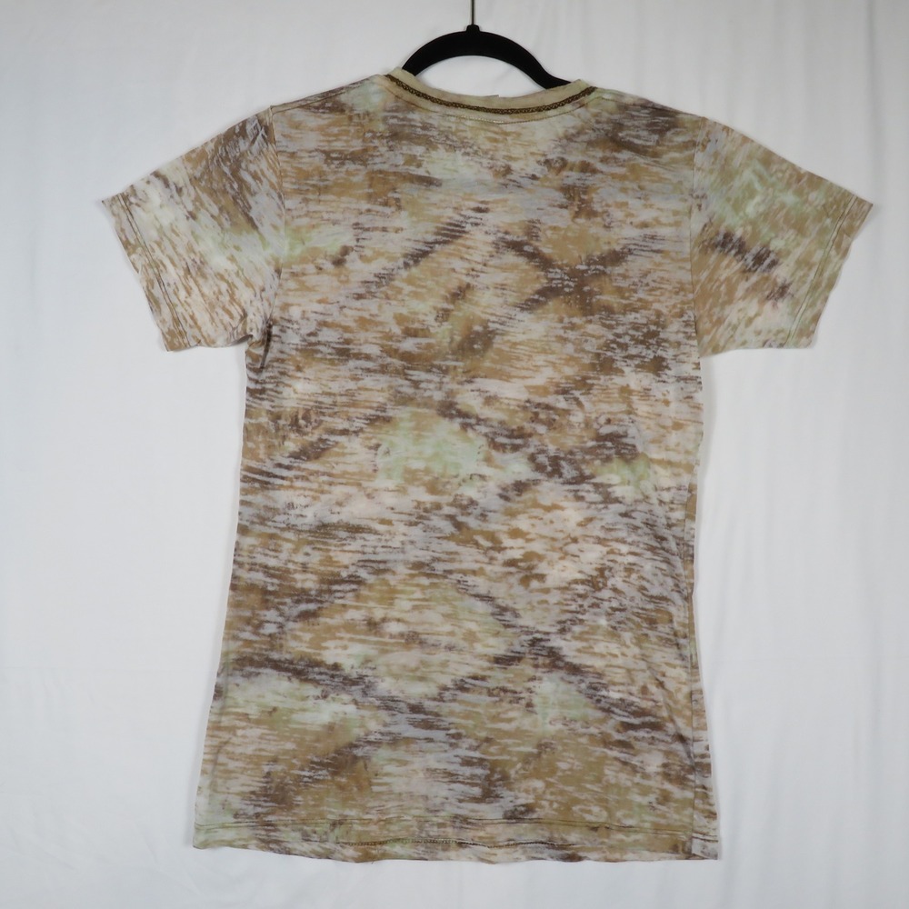 Great‎ White T Company Tunic Top Women's Short Sleeve Brown Beige Patterned - Picture 8 of 8